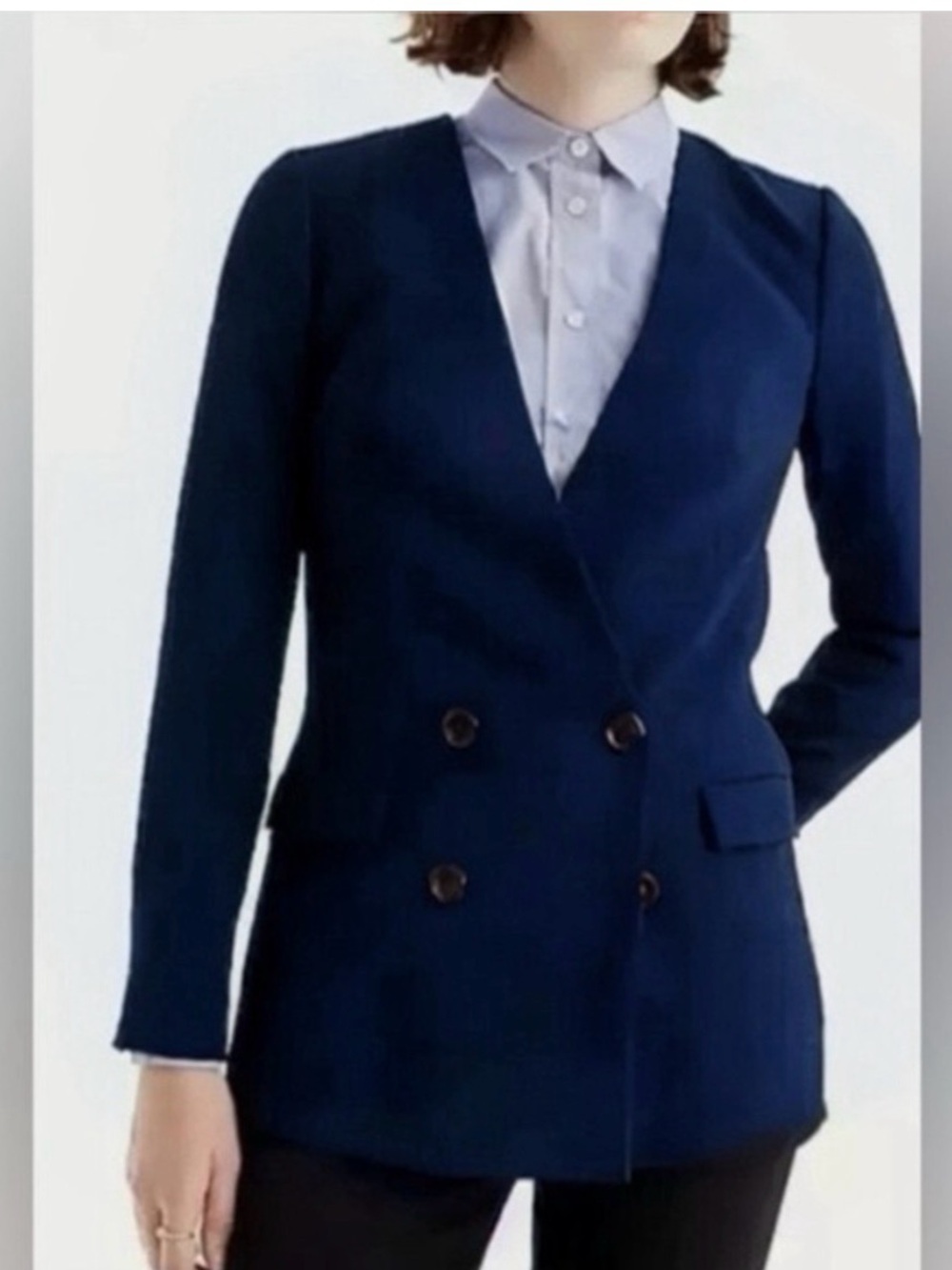 J. Crew Classic Double-Breasted Navy Women's Suit